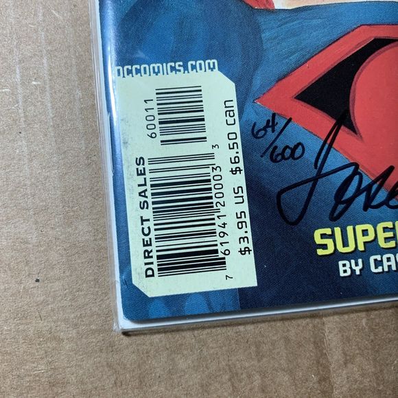 DC Comics Adventures of Superman #600 DF Signed by Jose Marzan Jr. COA 2002 - Picture 5 of 9